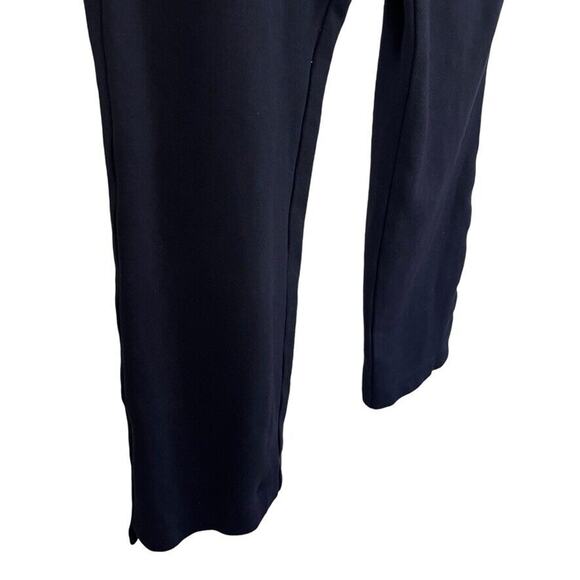 Chicos Womens Navy Ponte Knit Stretch Pull On Tapered Leg Ankle Pants sz 1 /M - Picture 2 of 16